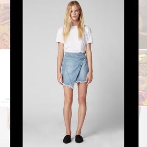 Blank NYC asymmetrical jean skirt